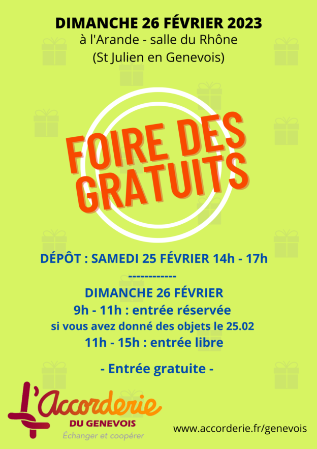 Flyer foire aux gratuits